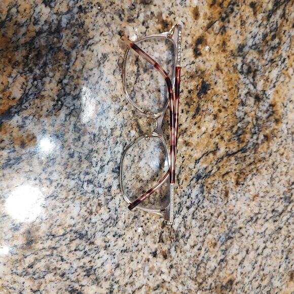 Marc Jacobs Eyeglasses Womens 53-17 Red Gold Cat Eye Clear Frames Designer - Picture 10 of 12